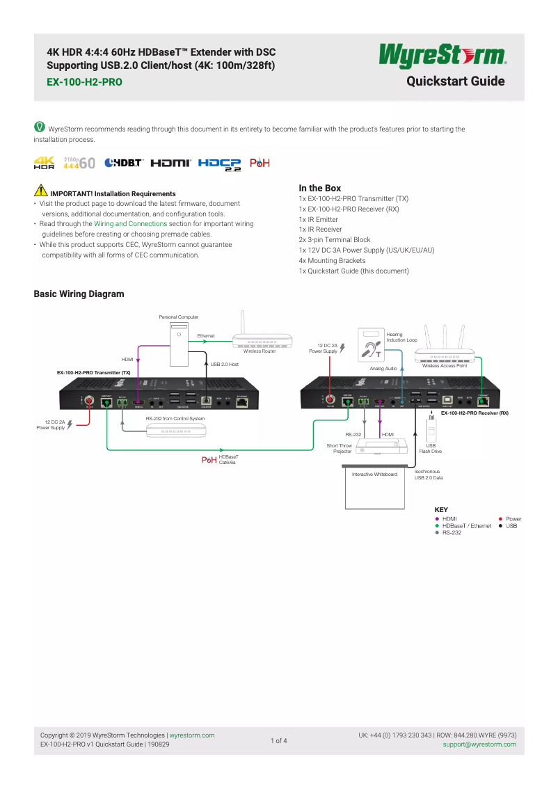 First page image of the manual for EX-100-H2-PRO