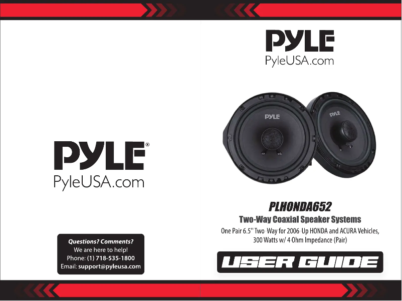 Page 1 of the manual User Manual Pyle PLHONDA652