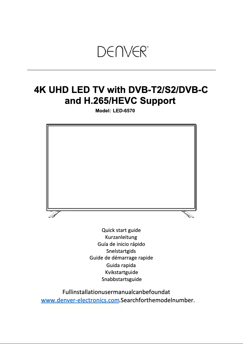 Page 1 of the manual User Manual Denver LED-6570