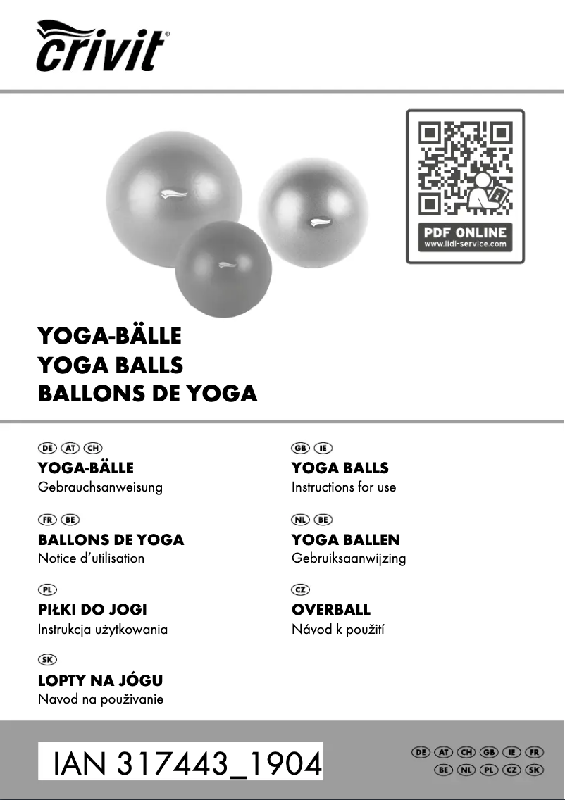 Page 1 of the manual User Manual Crivit IAN 317443