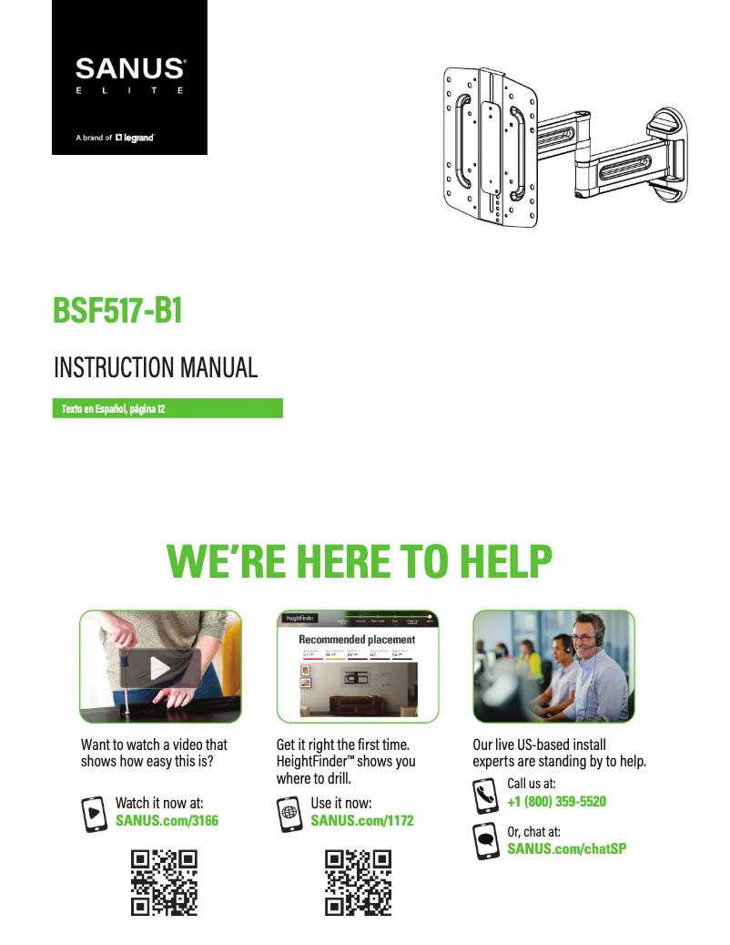 First page image of the manual for BSF517-B1
