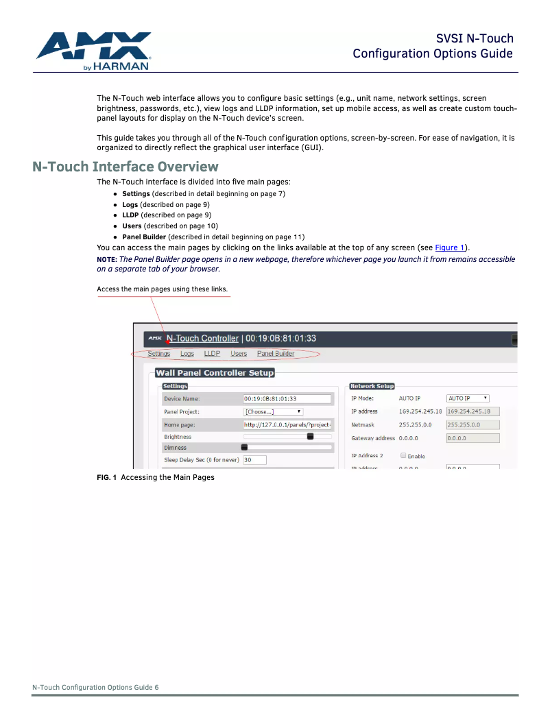 Page 1 of the manual User Manual AMX NT-ST-701