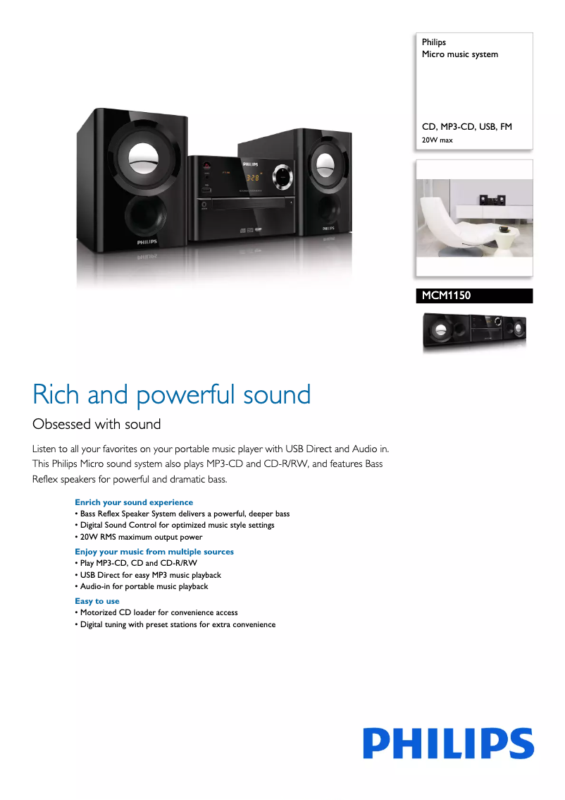 First page image of the manual for MCM1150