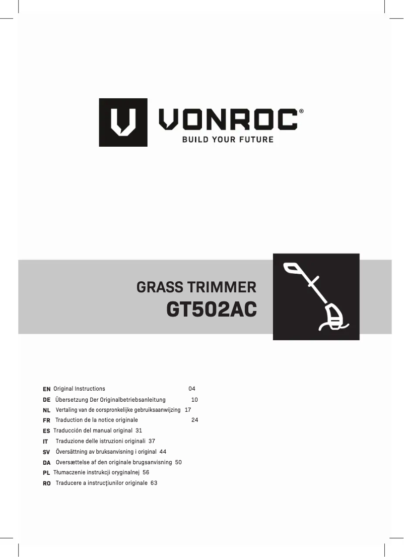 Page 1 of the manual User Manual Vonroc HR501XX