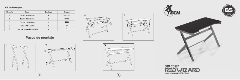First page image of the manual for Red Wizard XTF-CD187