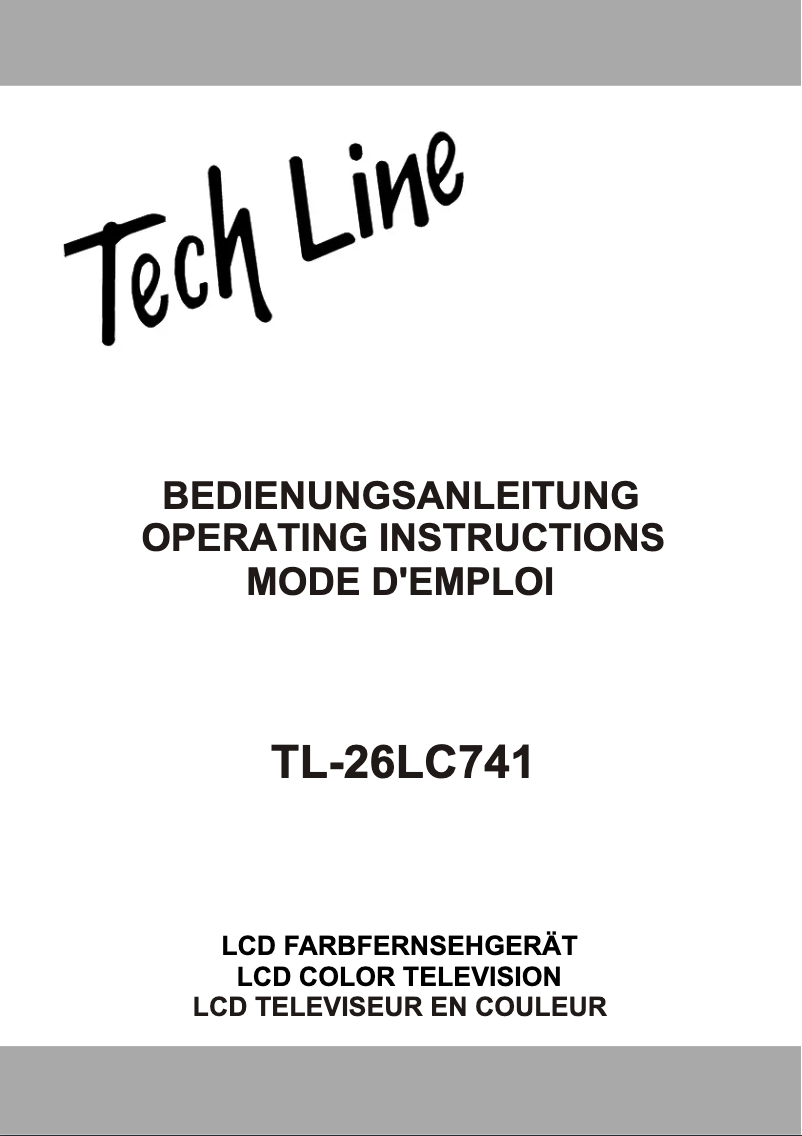Page 1 of the manual User Manual TechLine TL-26LC741