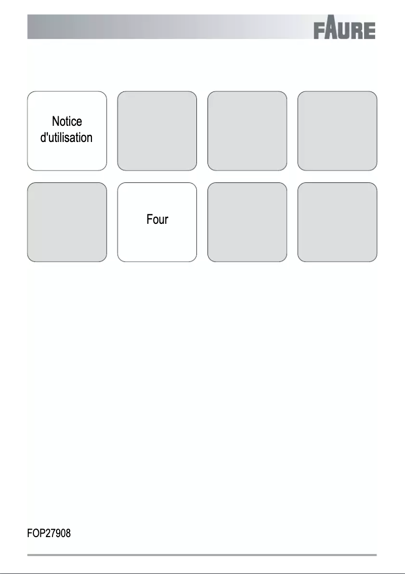 First page image of the manual for FOP27908BK