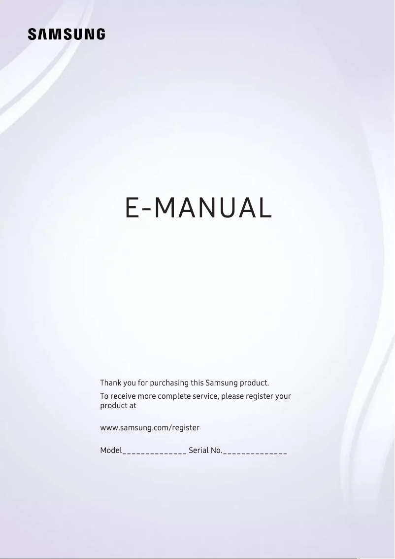 Page 1 of the manual User Manual Samsung UA43K5500AG