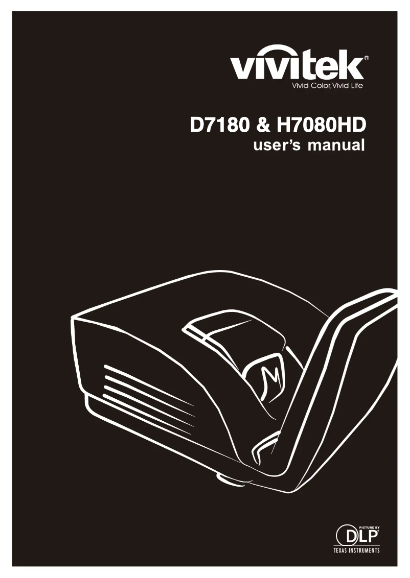 Image de la première page du manuel de l'appareil D7180HD