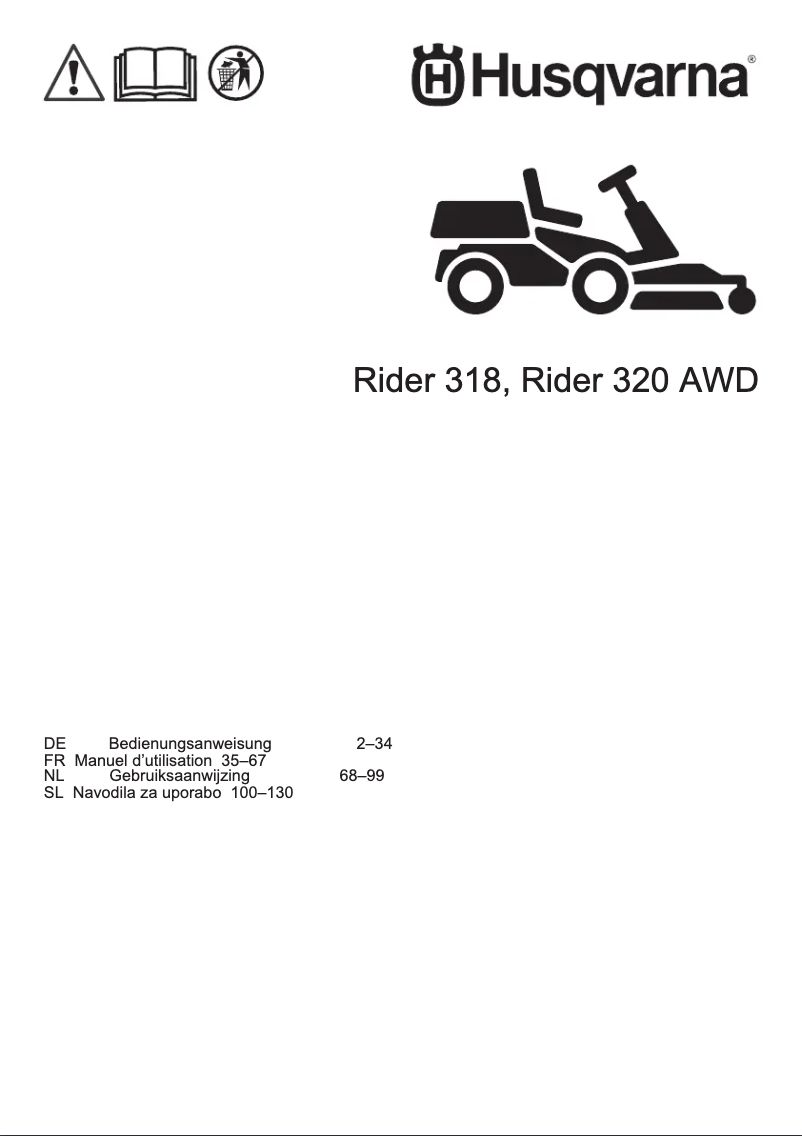 First page image of the manual for Rider 320 AWD