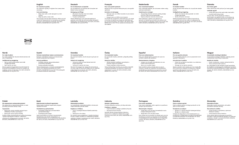 Page 1 of the manual User Manual Ikea BEKANT 605.913.73