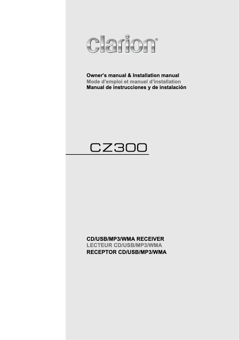 First page image of the manual for CZ300