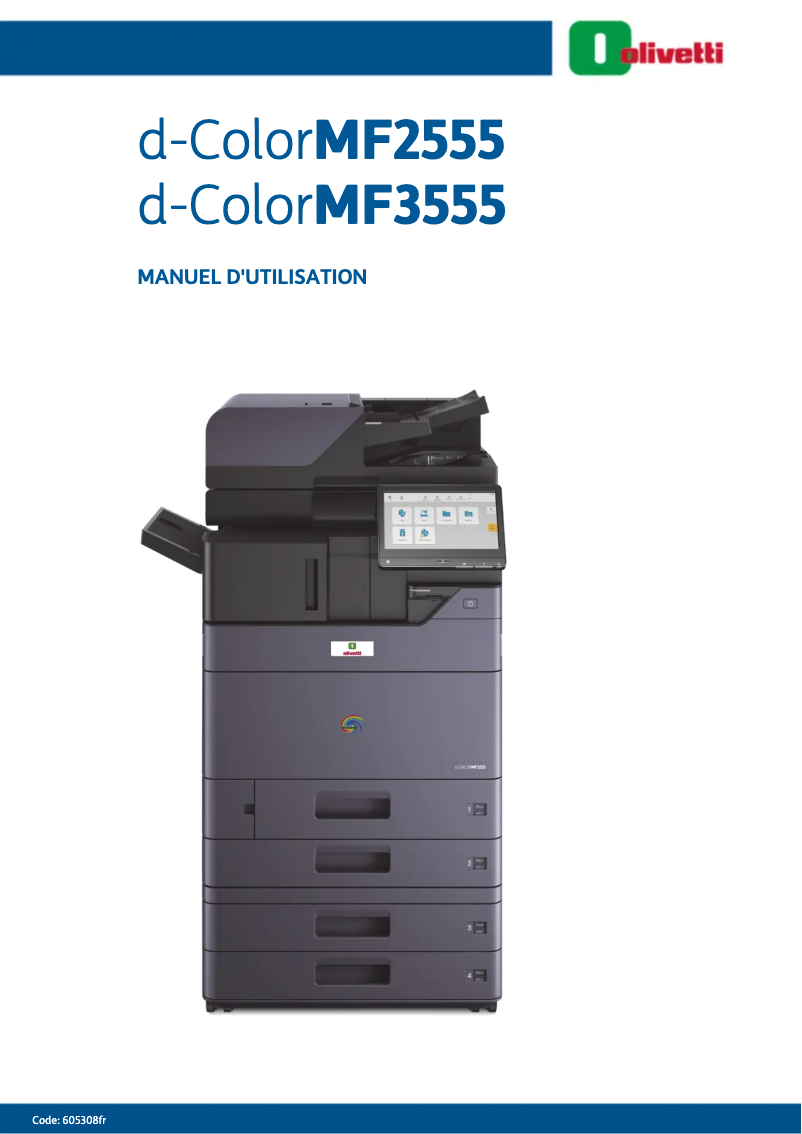 First page image of the manual for d-Color MF2555