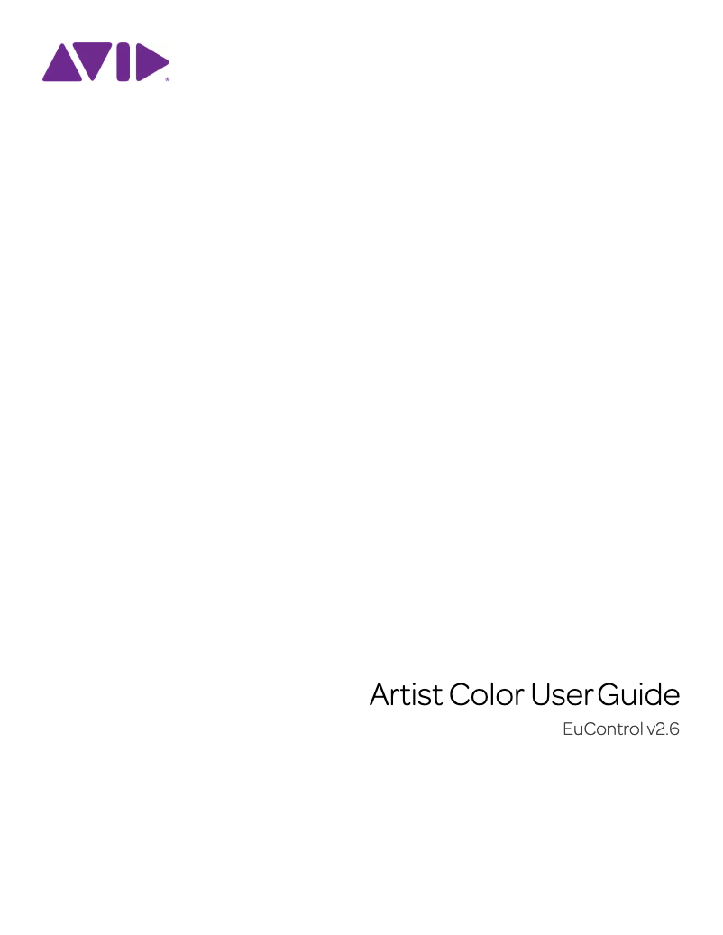 First page image of the manual for Artist Color