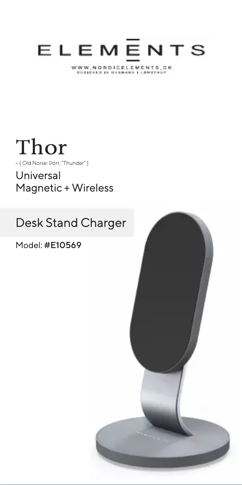First page image of the manual for Thor