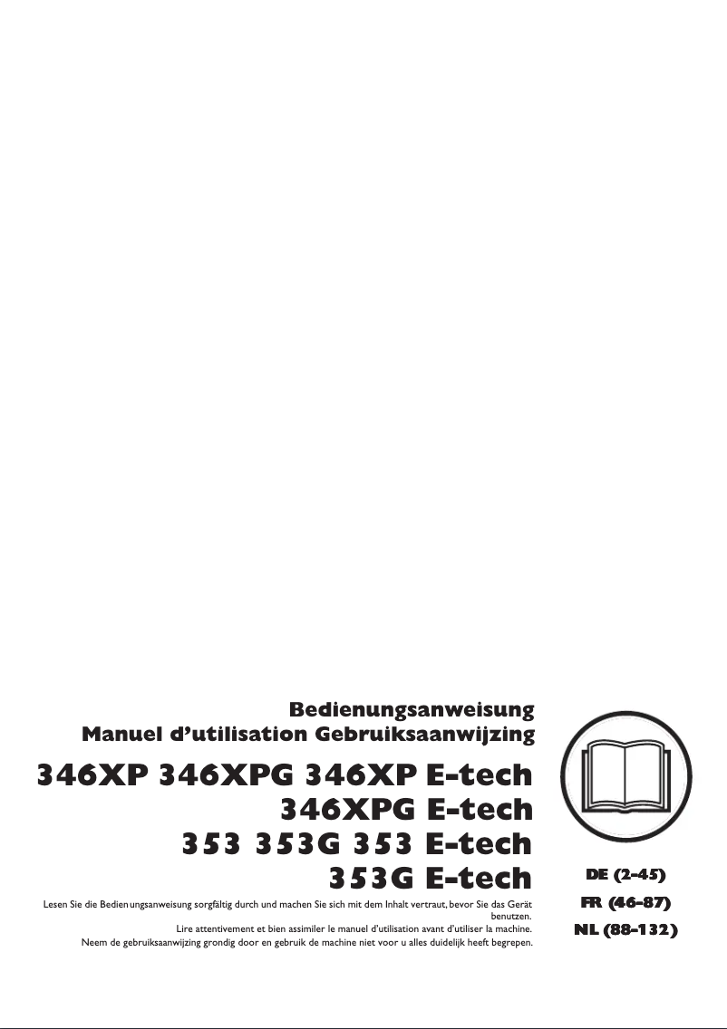 First page image of the manual for 353G E-Tech