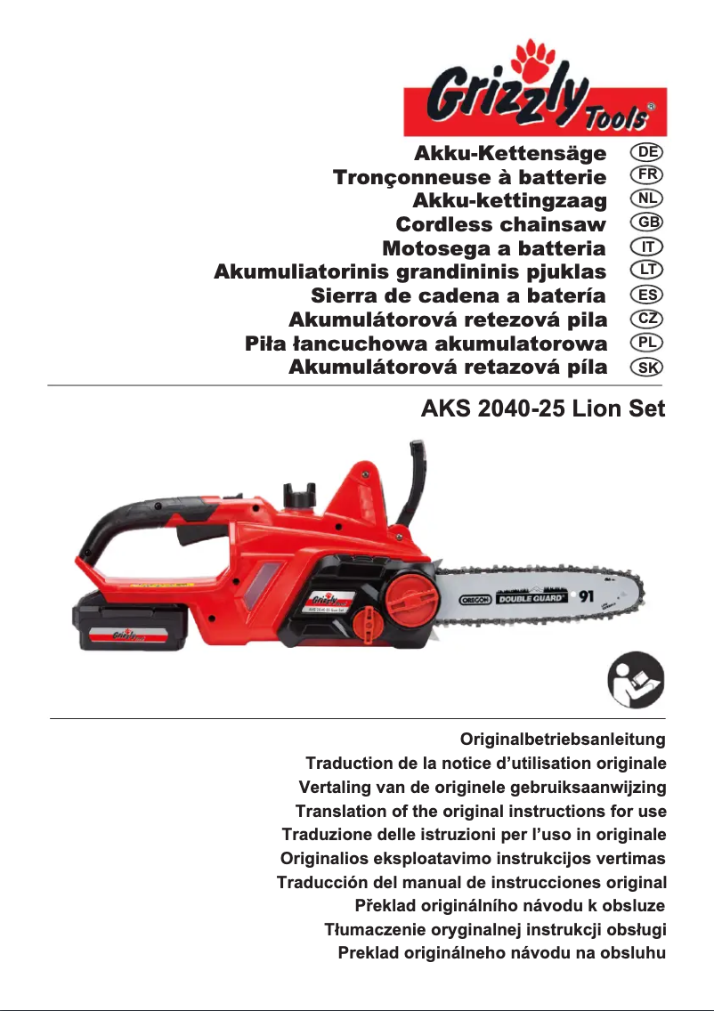 Page 1 of the manual User Manual Grizzly AKS 2040-25 Lion Set