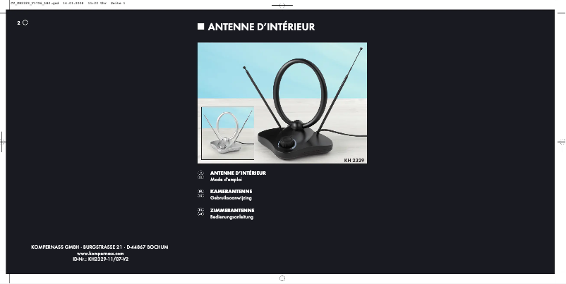 First page image of the manual for KH2329