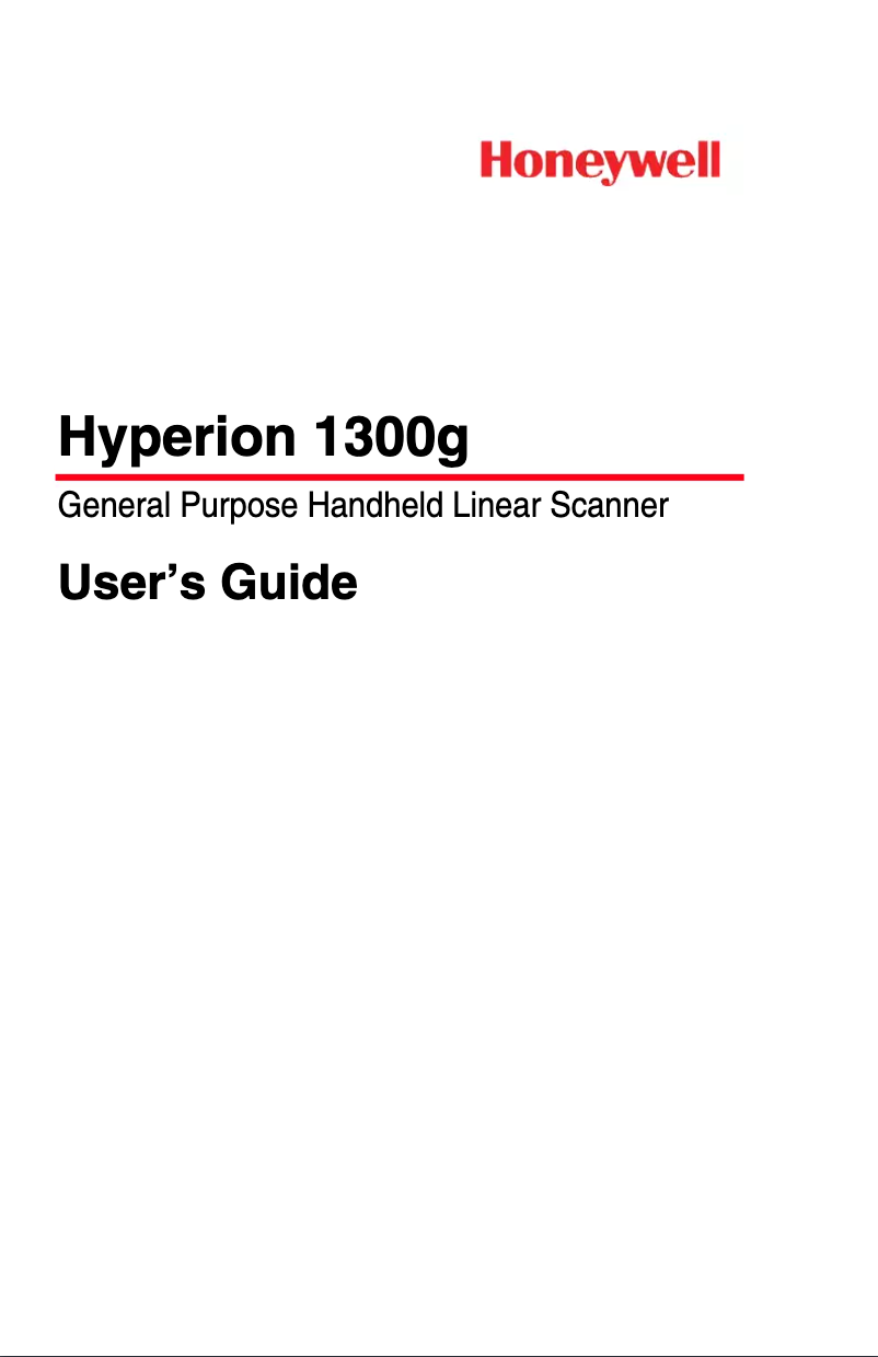 First page image of the manual for Hyperion 1300g