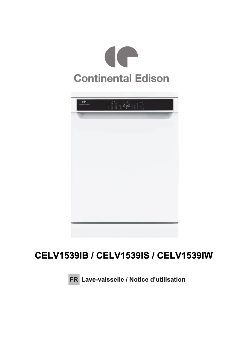 Page 1 of the manual User Manual Continental Edison CELV1539IW