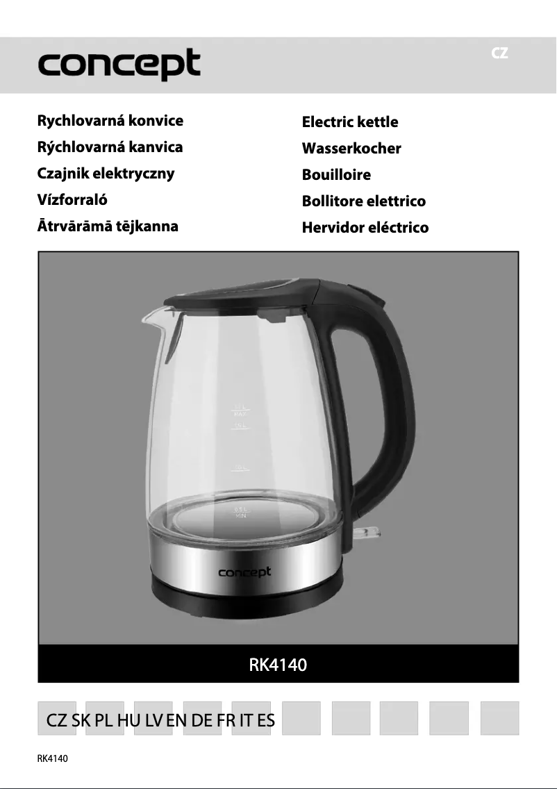 Page 1 of the manual User Manual Concept RK4140