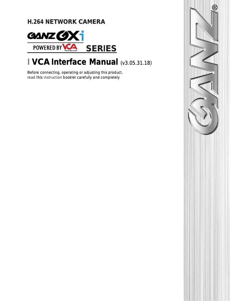 Page 1 of the manual User Manual Ganz PixelPro ZN1-P4DT54