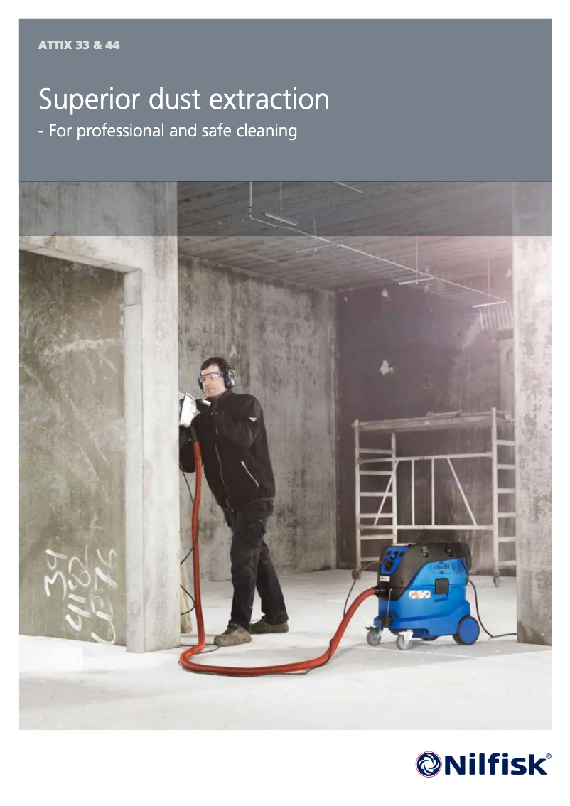 Page 1 of the manual Brochure Nilfisk Attix 33