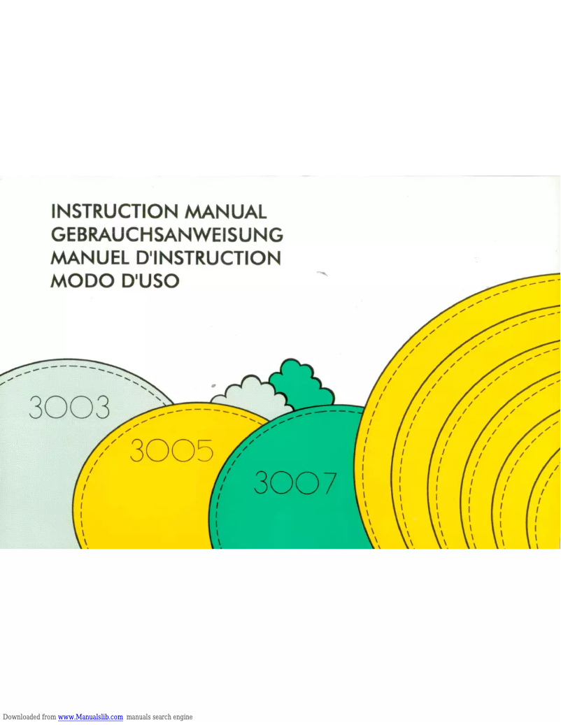 First page image of the manual for 3007