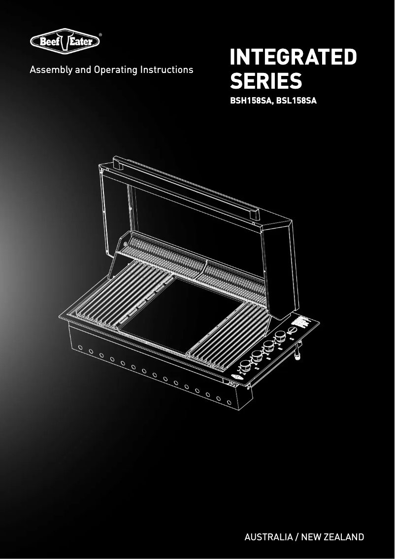 Page 1 of the manual User Manual BeefEater Signature Proline BSH158SA