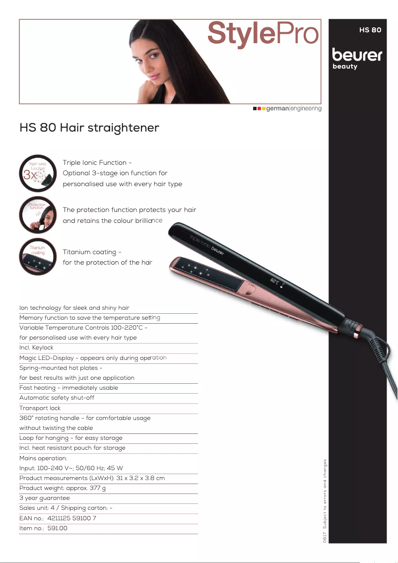 First page image of the manual for HS 80