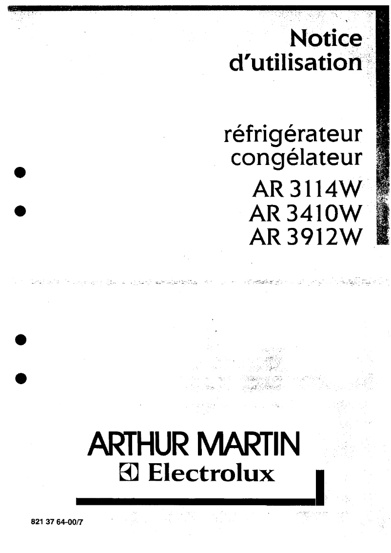 First page image of the manual for AR3410W