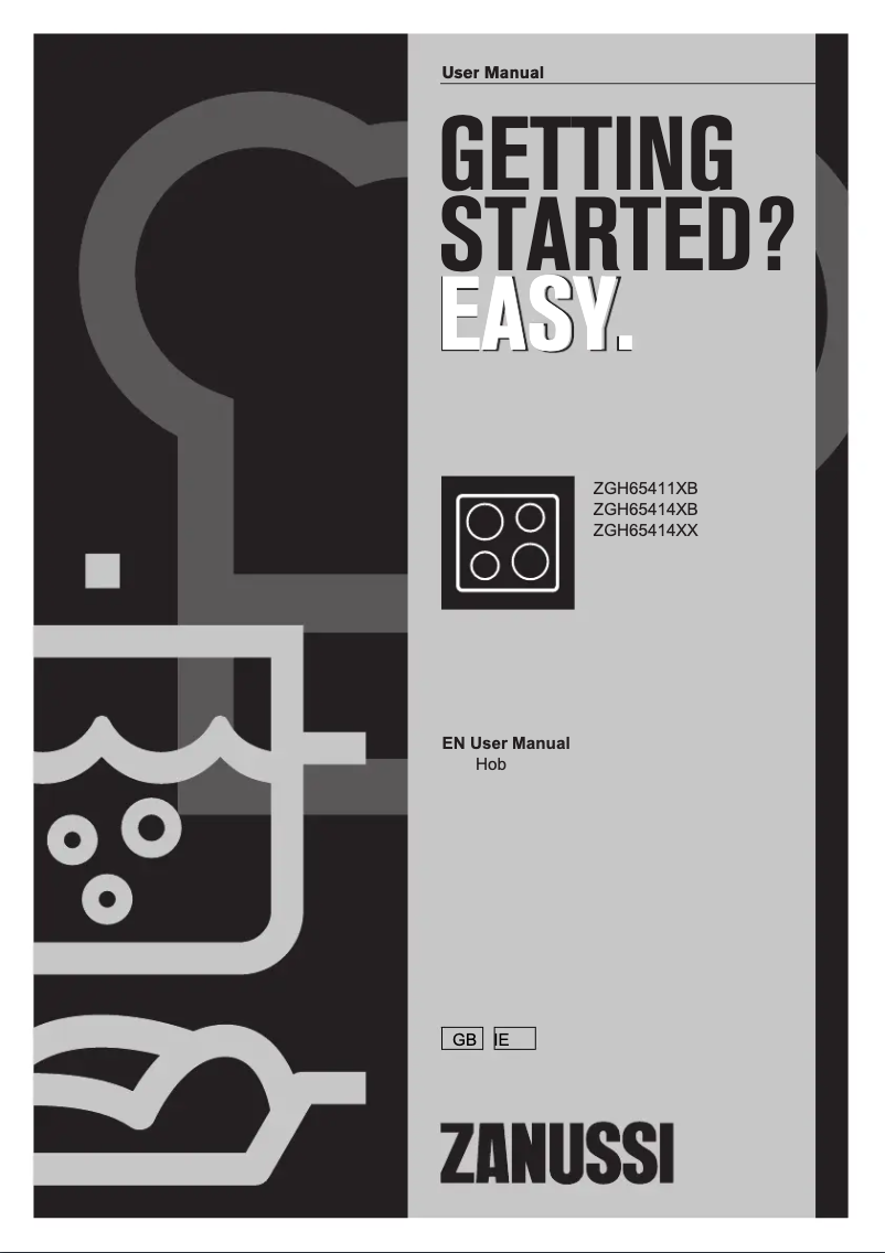 Page 1 of the manual User Manual Zanussi ZGH65411XB