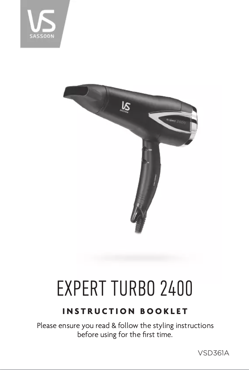 First page image of the manual for Expert Turbo 2400 VSD361A