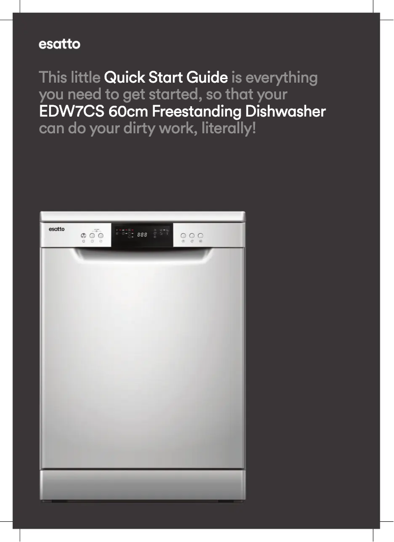 Page 1 of the manual Quick Start Guide Esatto EDW7CS