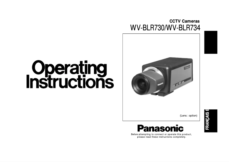 First page image of the manual for WV-BL730