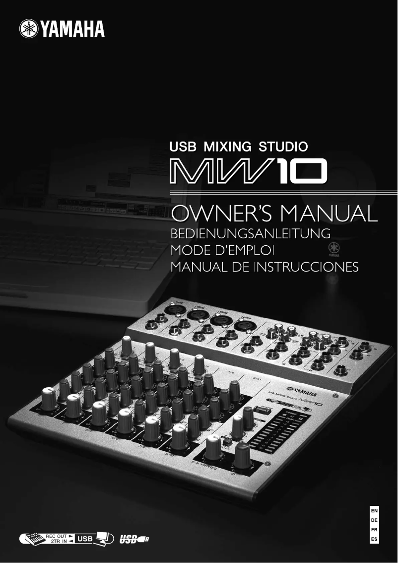 First page image of the manual for MW10