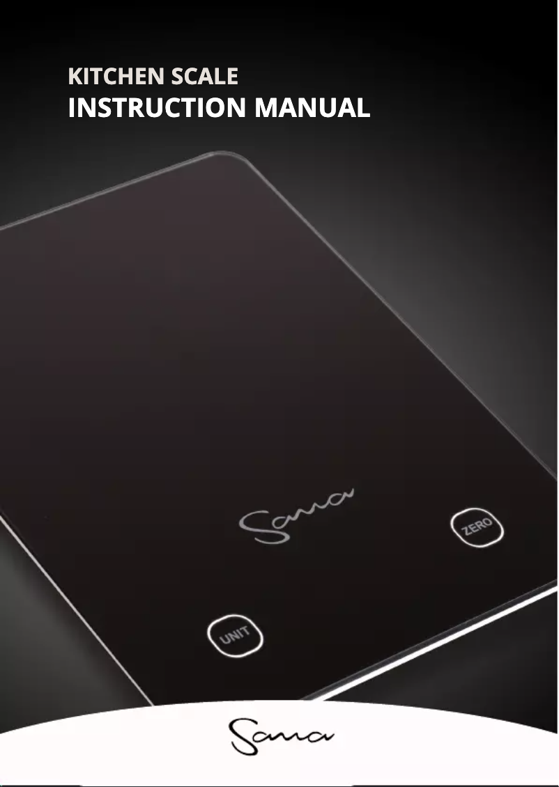 First page image of the manual for Digital Kitchen Scale