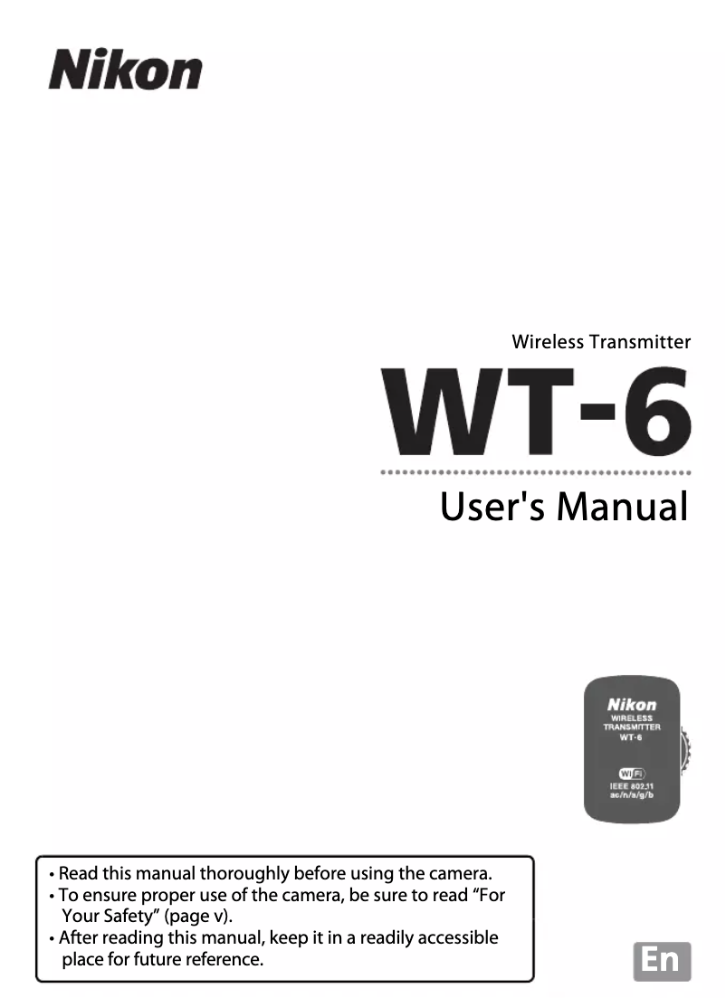 First page image of the manual for WT-6A
