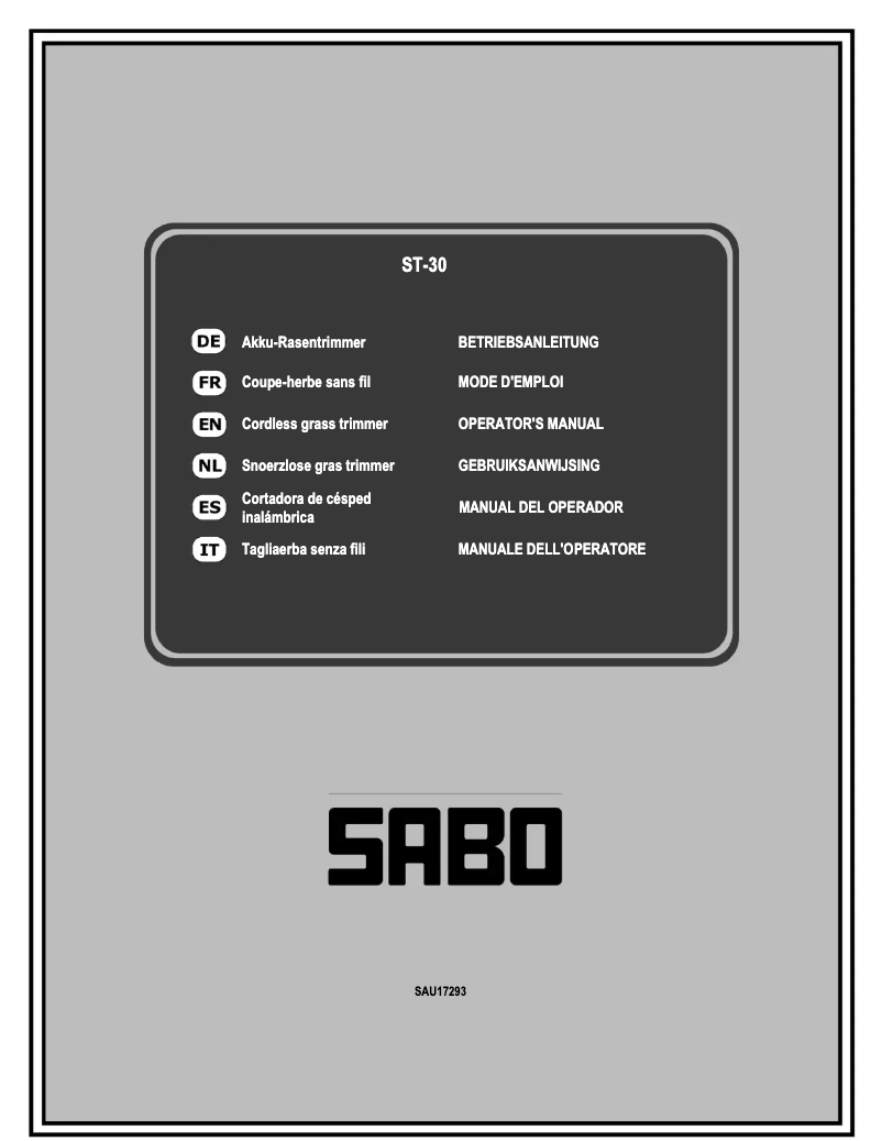 First page image of the manual for ST-30