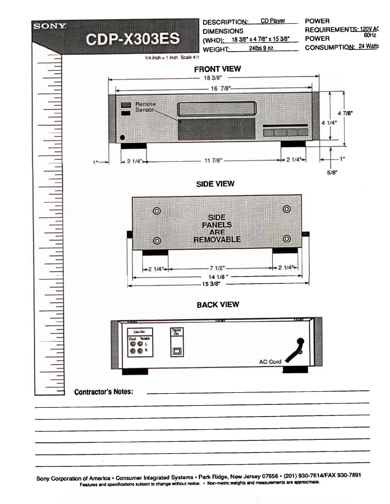 First page image of the manual for CDP-X303ES