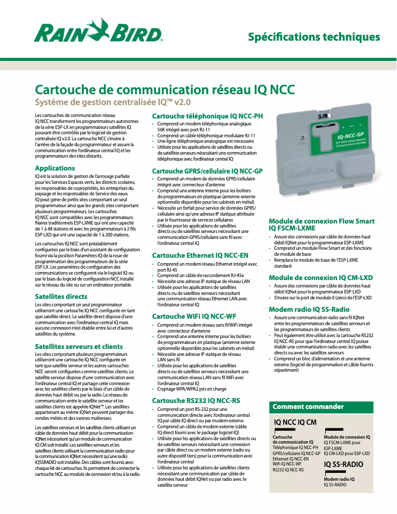 First page image of the manual for IQ-NCC-4G