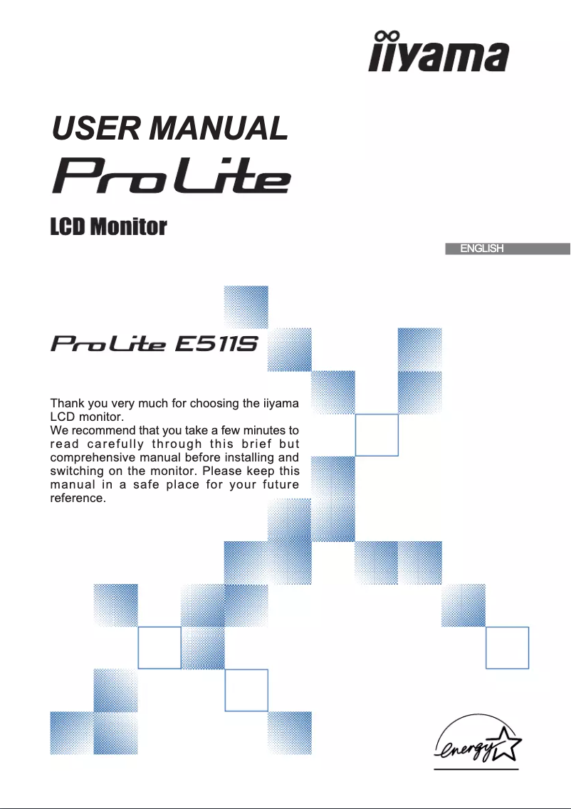 First page image of the manual for ProLite E511S