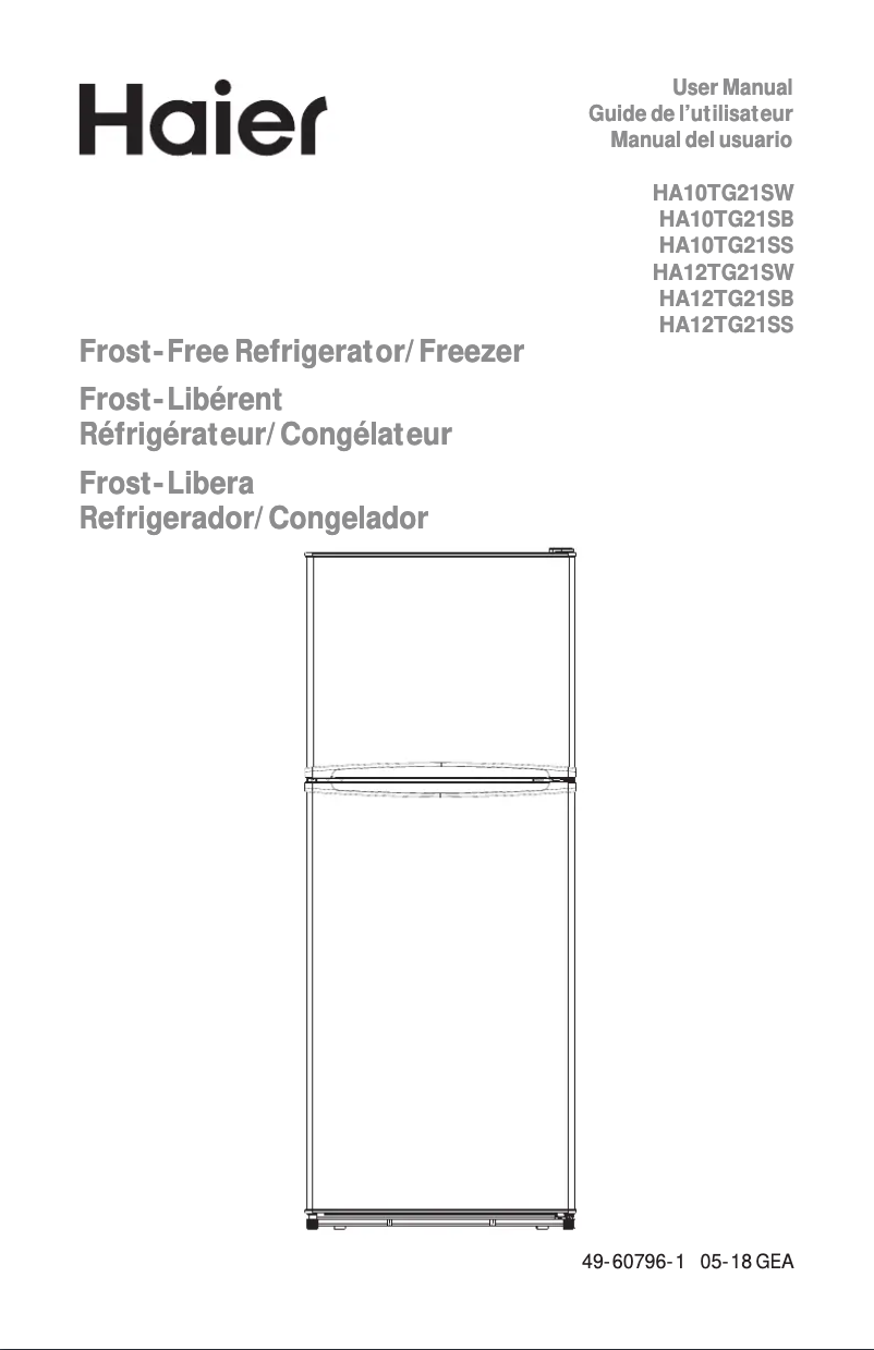 Page 1 of the manual Use and Maintenance Manual Haier HA12TG21SW