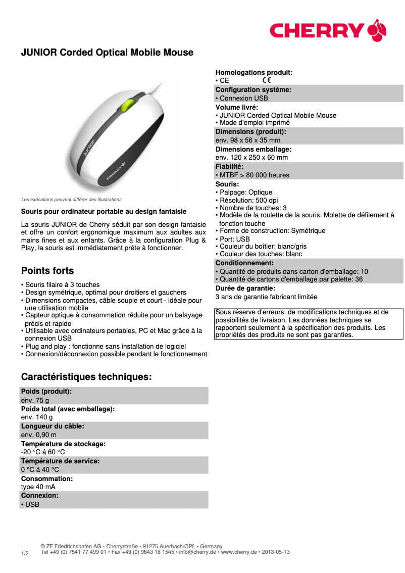 First page image of the manual for JUNIOR M-T1000