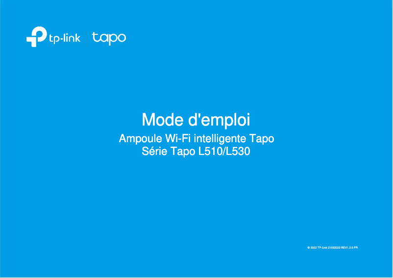 First page image of the manual for Tapo L510E