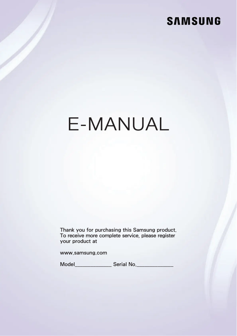 First page image of the manual for Series 4 UN32J4290AF