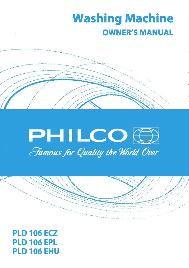 Page 1 of the manual Instruction Manual Philco PLD 106 ECZ