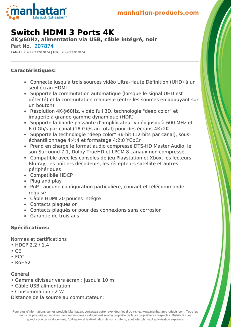 First page image of the manual for 207874