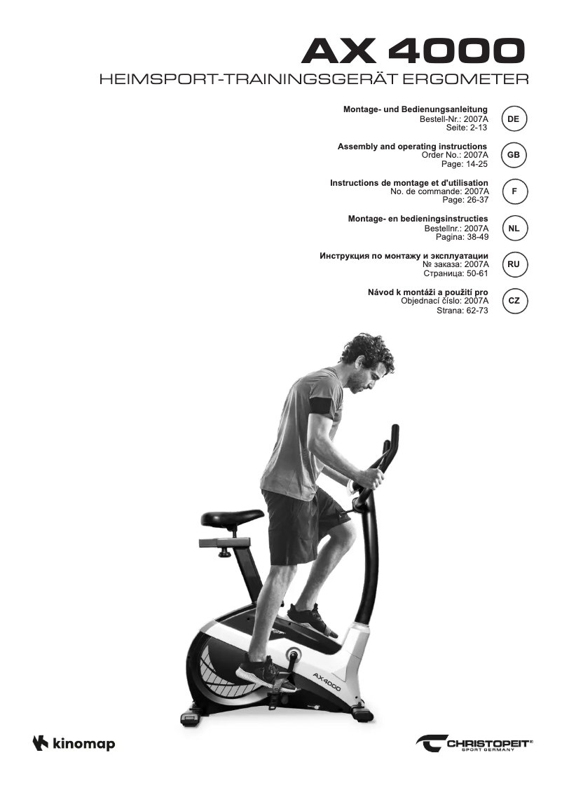 Page 1 of the manual User Manual Christopeit AX 4000