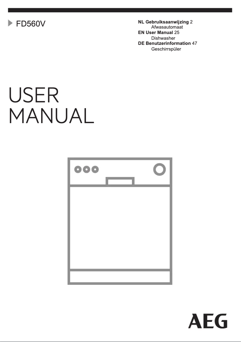 First page image of the manual for FD560V